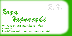 roza hajnaczki business card